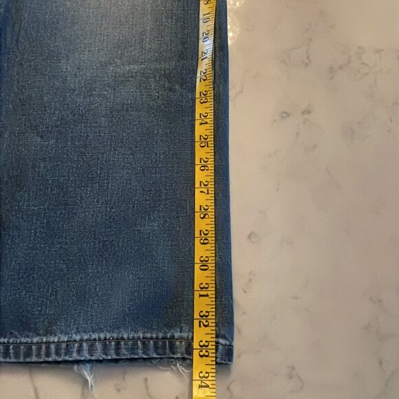 *♪ Vintage Distressed Straight Leg  Mens Jeans 1990s Y2k - Size 31 x 34 *♪ - Picture 9 of 13